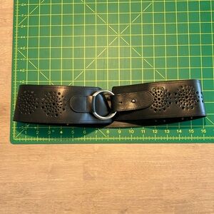 Black Leather Belt 3 inches wide 30 inches